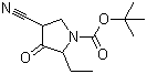 4-Cyano-2-ethyl-3-oxo-1-pyrrolidinecarboxylic acid tert-butyl ester molecular structure (CAS 1196155-81-3)
