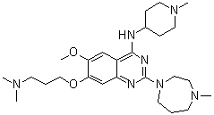 7-[3-(Dimethylamino)propoxy]-2-(hexahydro-4-methyl-1H-1,4-diazepin-1-yl)-6-methoxy-N-(1-methyl-4-piperidinyl)-4-quinazolinamine molecular structure (CAS 1197196-48-7)