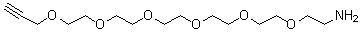 3,6,9,12,15,18-Hexaoxaheneicos-20-yn-1-amine molecular structure (CAS 1198080-04-4)