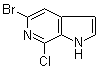 结构式 CAS# 1198096-48-8, 5-溴-7-氯-1H-吡咯并[2,3-c]吡啶