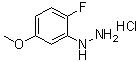 structure of CAS# 1198283-29-2, (2-Fluoro-5-methoxyphenyl)hydrazine hydrochloride