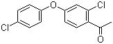 structure of CAS# 119851-28-4, 1-[2-Chloro-4-(4-chlorophenoxy)phenyl]ethan-1-one