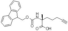 (2R)-2-[[(9H-Fluoren-9-ylmethoxy)carbonyl]amino]-2-methyl-6-heptynoic acid molecular structure (CAS 1198791-56-8)