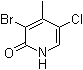 结构式 CAS# 1199773-45-9, 3-溴-5-氯-4-甲基-2(1H)-吡啶酮