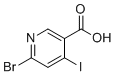 6-Bromo-4-iodonicotinic acid molecular structure (CAS 1200130-82-0)