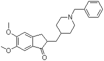 structure of CAS# 120014-06-4, Donepezil;2-[(1-Benzyl-4-piperidyl)methyl]-5,6-dimethoxy-2,3-dihydroinden-1-one