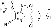 Fipronil molecular structure (CAS 120068-37-3)