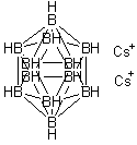 十二氢化闭合型十二硼酸铯分子结构 (CAS 12008-75-2)