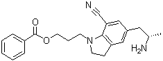 5-[(2S)-2-Aminopropyl]-1-[3-(benzoyloxy)propyl]-2,3-dihydro-1H-indole-7-carbonitrile molecular structure (CAS 1201180-97-3)
