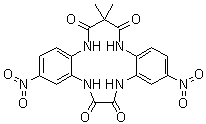 8,13-Dihydro-15,15-dimethyl-3,10-dinitro-5H-dibenzo[b,h][1,4,7,10]tetraazacyclotridecine-6,7,14,16(15H,17H)-tetrone molecular structure (CAS 1201641-98-6)
