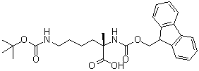 N6-[叔丁氧羰基]-N2-[芴甲氧羰基]-2-甲基-L-赖氨酸分子结构 (CAS 1202003-49-3)