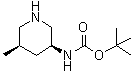 结构式 CAS# 1203651-07-3, N-[(3S,5R)-5-甲基-3-哌啶基]氨基甲酸叔丁酯