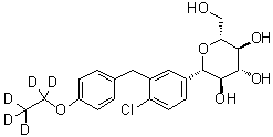 (1S)-1,5-Anhydro-1-C-[4-chloro-3-[[4-(ethoxy-1,1,2,2,2-d<sub>5</sub>)phenyl]methyl]phenyl]-D-glucitol molecular structure (CAS 1204219-80-6)