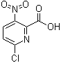结构式 CAS# 1204400-58-7, 6-氯-3-硝基-2-吡啶甲酸