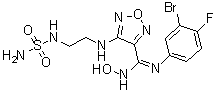4-[[2-[(Aminosulfonyl)amino]ethyl]amino]-N'-(3-bromo-4-fluorophenyl)-N-hydroxy-1,2,5-oxadiazole-3-carboximidamide molecular structure (CAS 1204669-37-3)