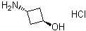trans-3-Aminocyclobutanol hydrochloride (1:1) molecular structure (CAS 1205037-95-1)