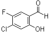 结构式 CAS# 1205551-36-5, 4-氯-5-氟-2-羟基苯甲醛