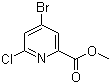 4-Bromo-6-chloro-2-pyridinecarboxylic acid methyl ester molecular structure (CAS 1206249-86-6)
