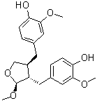 4,4'-[[(2S,3S,4S)-Tetrahydro-2-methoxy-3,4-furandiyl]bis(methylene)]bis[2-methoxyphenol] molecular structure (CAS 1206464-65-4)