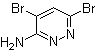 4,6-Dibromo-3-pyridazinamine molecular structure (CAS 1206487-35-5)