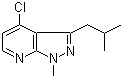 structure of CAS# 1207175-13-0, 4-Chloro-1-methyl-3-(2-methylpropyl)-1H-pyrazolo[3,4-b]pyridine