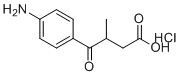structure of CAS# 120757-13-3, 4-(4-Aminophenyl)-3-methyl-4-oxobutanoic acid hydrochloride
