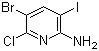 structure of CAS# 1207625-23-7, 5-Bromo-6-chloro-3-iodopyridin-2-amine;5-Bromo-6-chloro-3-iodo-2-pyridinamine