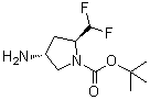 (2S,4R)-4-Amino-2-(difluoromethyl)-1-pyrrolidinecarboxylic acid 1,1-dimethylethyl ester molecular structure (CAS 1207852-96-7)