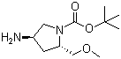 (2S,4R)-4-Amino-2-(methoxymethyl)-1-pyrrolidinecarboxylic acid 1,1-dimethylethyl ester molecular structure (CAS 1207853-53-9)