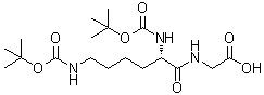 structure of CAS# 120893-72-3, N2,N6-Bis[(1,1-dimethylethoxy)carbonyl]-L-lysylglycine