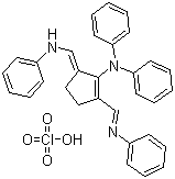 N-Phenyl-N-[5-[(phenylamino)methylene]-2-[(phenylimino)methyl]-1-cyclopenten-1-yl]benzenamine perchlorate molecular structure (CAS 120929-15-9)
