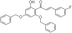 3-(3-氟苯基)-1-[2-羟基-4,6-(二苯甲氧基)苯基]-2-丙烯-1-酮分子结构 (CAS 120980-17-8)
