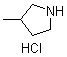 3-Methylpyrrolidine hydrochloride molecular structure (CAS 120986-92-7)