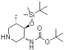 N-[(3R,4R,5S)-4-[[(1,1-Dimethylethyl)dimethylsilyl]oxy]-5-methyl-3-piperidinyl]carbamic acid 1,1-dimethylethyl ester molecular structure (CAS 1210418-68-0)