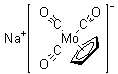 Sodium tricarbonylcyclopentadienylmolybdate molecular structure (CAS 12107-35-6)