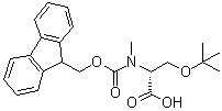 structure of CAS# 1210833-53-6, O-(1,1-Dimethylethyl)-N-[(9H-fluoren-9-ylmethoxy)carbonyl]-N-methyl-D-serine