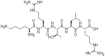 L-Lysyl-L-arginyl-L-threonyl-L-leucyl-L-arginine molecular structure (CAS 121145-48-0)