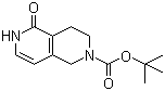 结构式 CAS# 1211594-91-0, 3,4,5,6-四氢-5-氧代-2,6-萘啶-2(1H)-羧酸叔丁酯