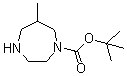Hexahydro-6-methyl-1H-1,4-diazepine-1-carboxylic acid 1,1-dimethylethyl ester molecular structure (CAS 1211595-59-3)