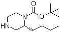 结构式 CAS# 1212133-43-1, (2R)-2-丁基-1-哌嗪甲酸叔丁酯