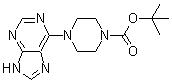 4-(1H-Purin-6-yl)-1-piperazinecarboxylic acid 1,1-dimethylethyl ester molecular structure (CAS 121370-56-7)