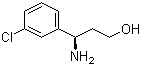 structure of CAS# 1213949-37-1, (3R)-3-Amino-3-(3-chlorophenyl)propanol;(gammaR)-gamma-Amino-3-chlorobenzenepropanol
