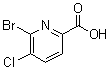 6-Bromo-5-chloro-2-pyridinecarboxylic acid molecular structure (CAS 1214328-42-3)