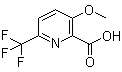 3-Methoxy-6-(trifluoromethyl)picolinic acid molecular structure (CAS 1214330-74-1)