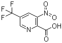 structure of CAS# 1214333-19-3, 3-Nitro-5-(trifluoromethyl)-2-pyridinecarboxylic acid
