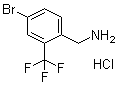 4-Bromo-2-(trifluoromethyl)benzenemethanamine hydrochloride molecular structure (CAS 1214372-39-0)