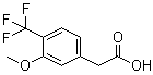 structure of CAS# 1214372-96-9, 3-Methoxy-4-(trifluoromethyl)benzeneacetic acid;2-[3-Methoxy-4-(trifluoromethyl)phenyl]acetic acid