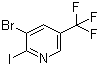 structure of CAS# 1214383-73-9, 3-Bromo-2-iodo-5-(trifluoromethyl)pyridine