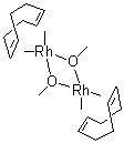 Cyclooctadiene rhodium methoxide dimer molecular structure (CAS 12148-72-0)