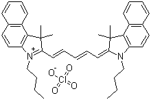 4,5:4',5'-Dibenzo-1,1'-dibutyl-3,3,3',3'-tetramethylindadicarbocyanine perchlorate molecular structure (CAS 121482-73-3)